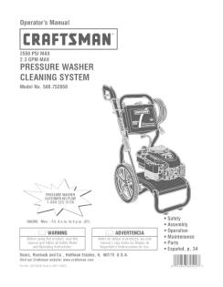 craftsman 7.75 power washer manual
